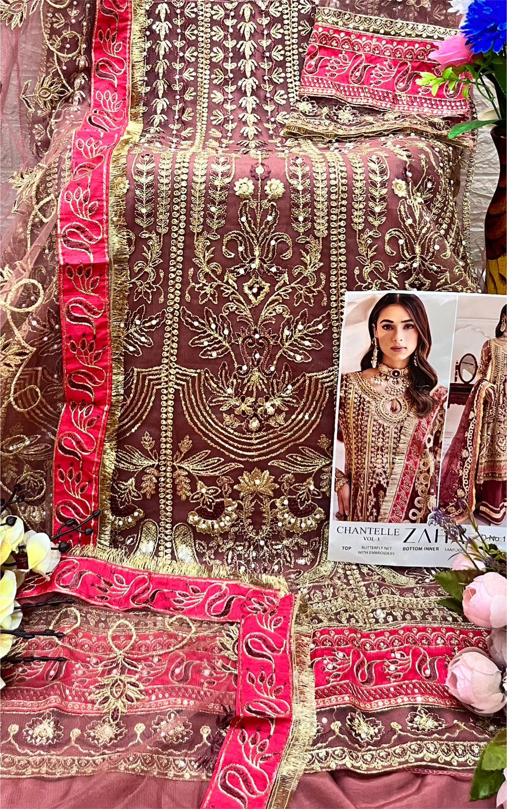 Chantelle Vol 3 By Zaha Heavy Pakistani Suits Catalog